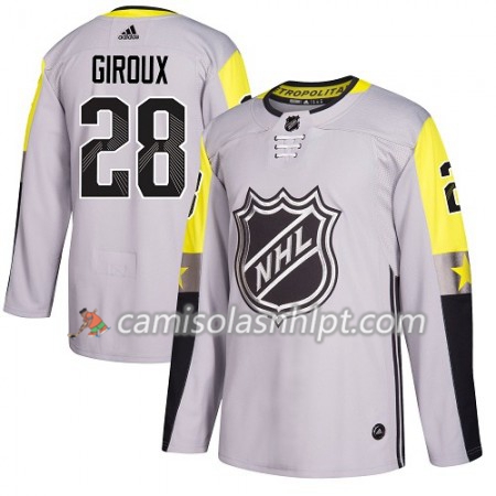 Camisola Philadelphia Flyers Claude Giroux 28 2018 NHL All-Star Metro Division Adidas Cinza Authentic - Homem